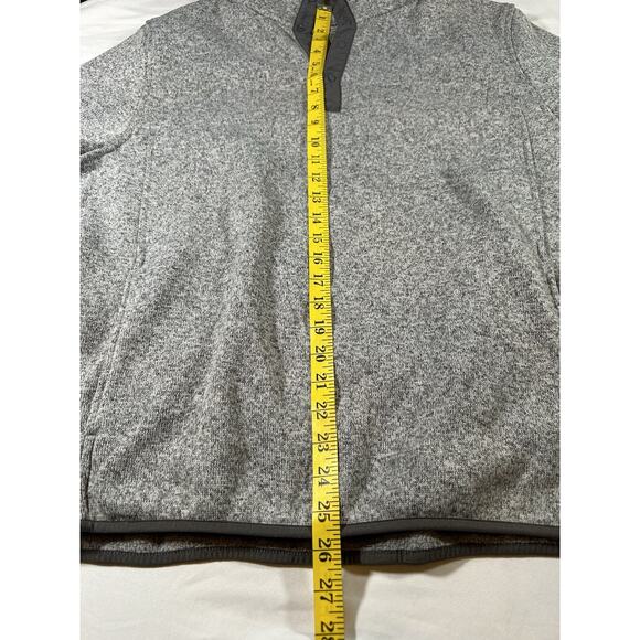 L.L. Bean Sweater Fleece Pullover Mens Size Large Gray Outdoor Active Knit Snap - Picture 8 of 9